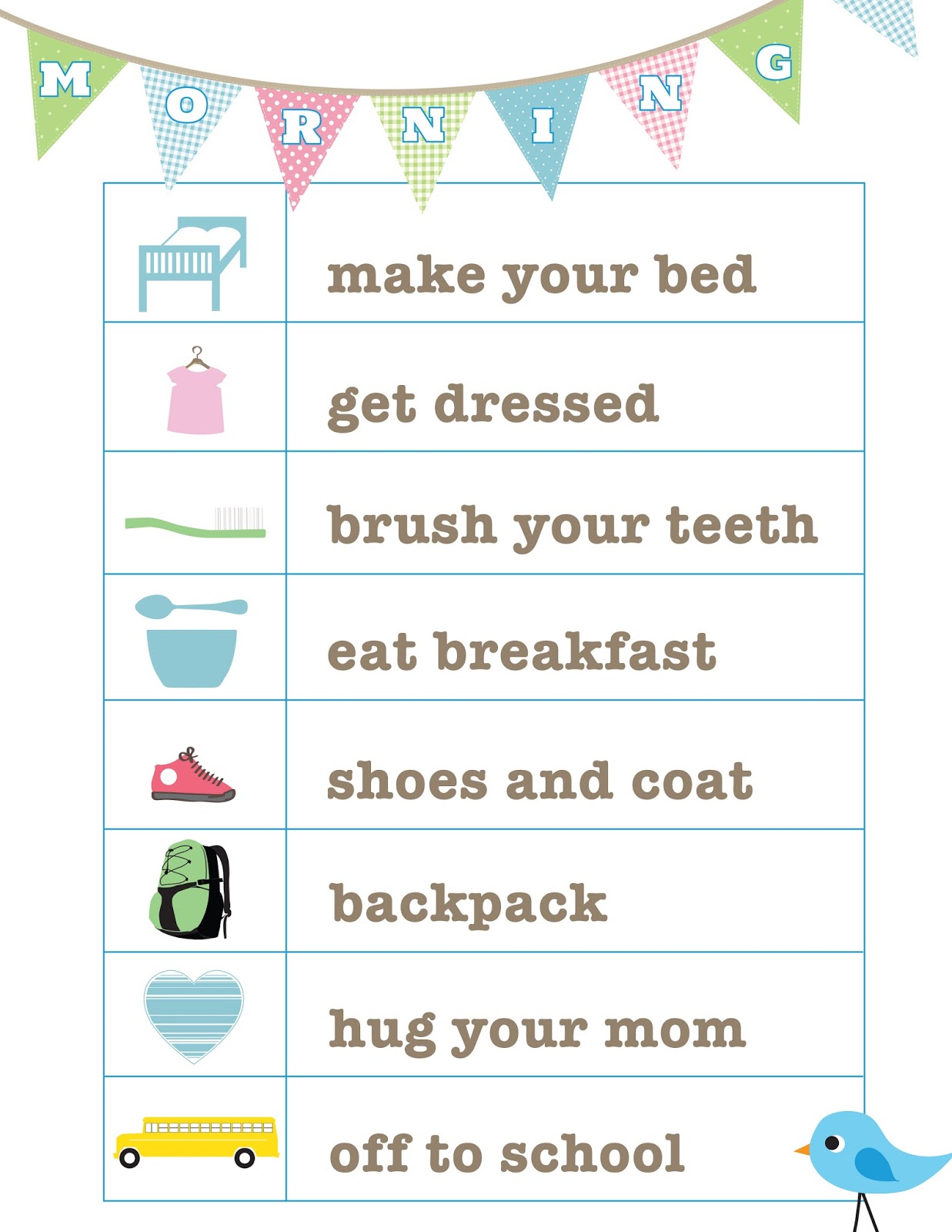 It s The Little Things Morning Routine Free Printable 