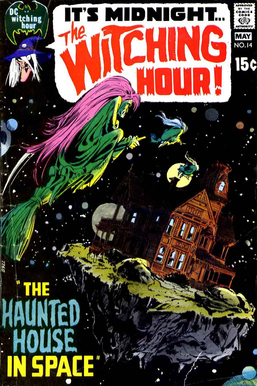 Neal Adams dc science fiction horror bronze age 1970s comic book cover art - Witching Hour #14
