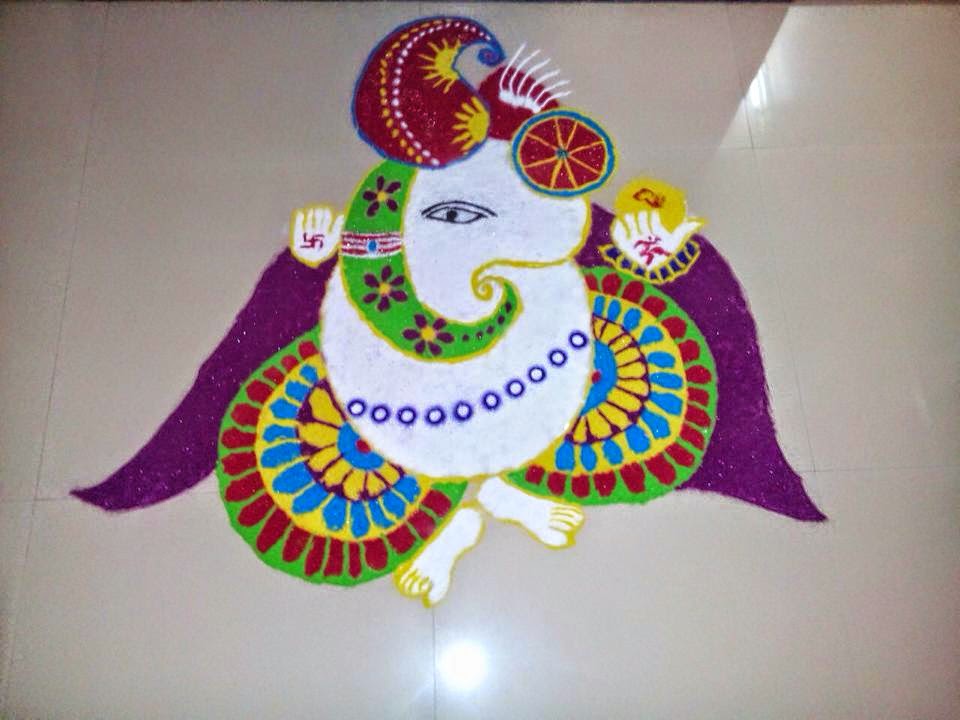 Ganesha Rangoli 36