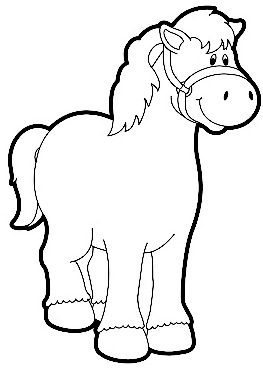 RECURSOS y ACTIVIDADES para Educación Infantil: Dibujos para colorear de  CABALLOS