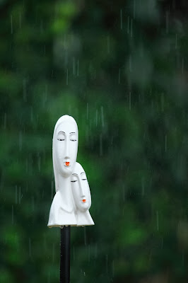 photographing rain
