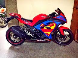 Modifikasi ninja 250 fi mono rr karbu hijau merah putih abs airbrush