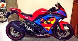 Modifikasi ninja 250 fi mono rr karbu hijau merah putih abs airbrush