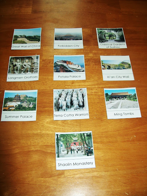 Historic Places of China Nomenclature Cards