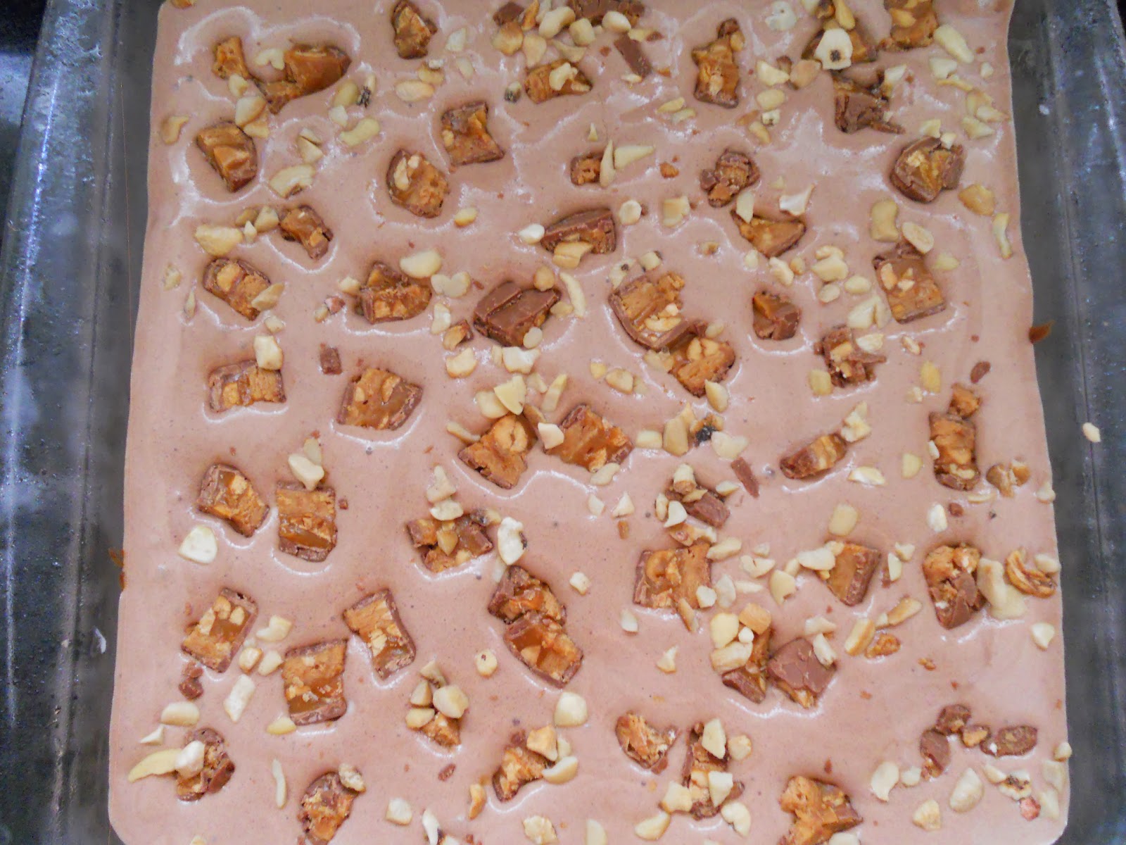 Ice Cream "Snickers" Brownie Pie