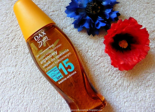 Dax Sun - arganowy olejek do opalania z olejem kokosowym  SPF15