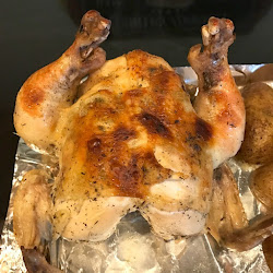 chicken potatoes pressure under pepper lemon whole pot instant food scrumptious carve juicy