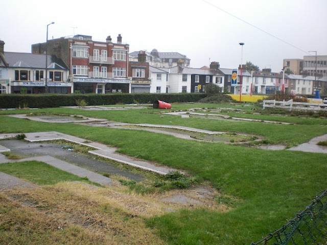 The old Arnold Palmer Crazy Golf course in Southend-on-Sea before it was completely removed