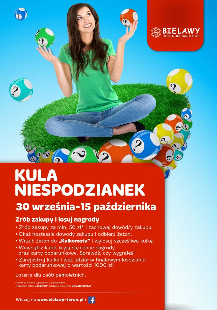 Loteria z KULKOMATEM w Centrum Handlowym Bielawy Promocje i wyprzedaże