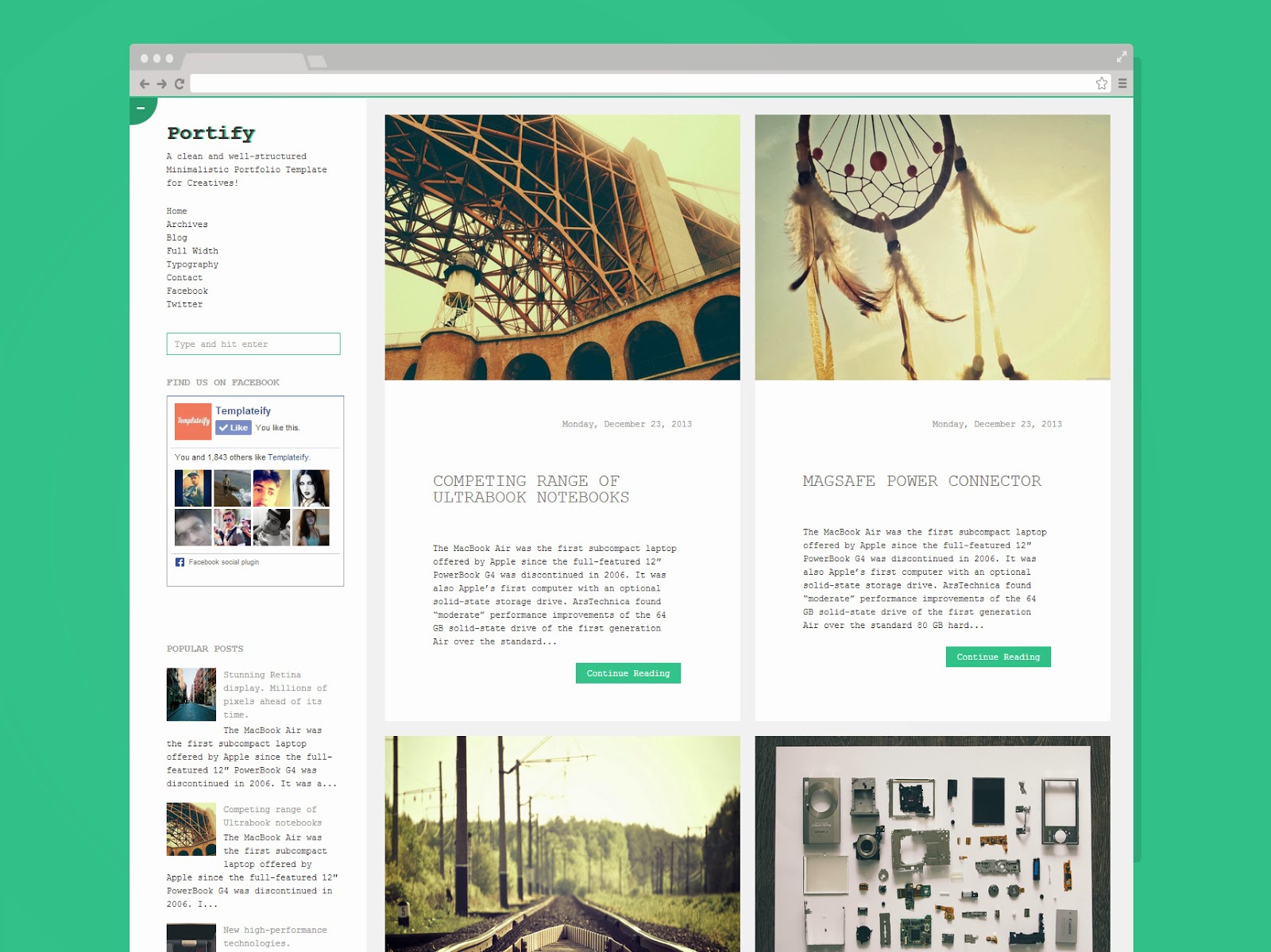 Portify Responsive Blogger Template