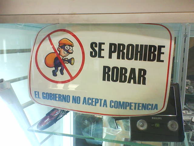 FAIL: Letrero contra robo WIN