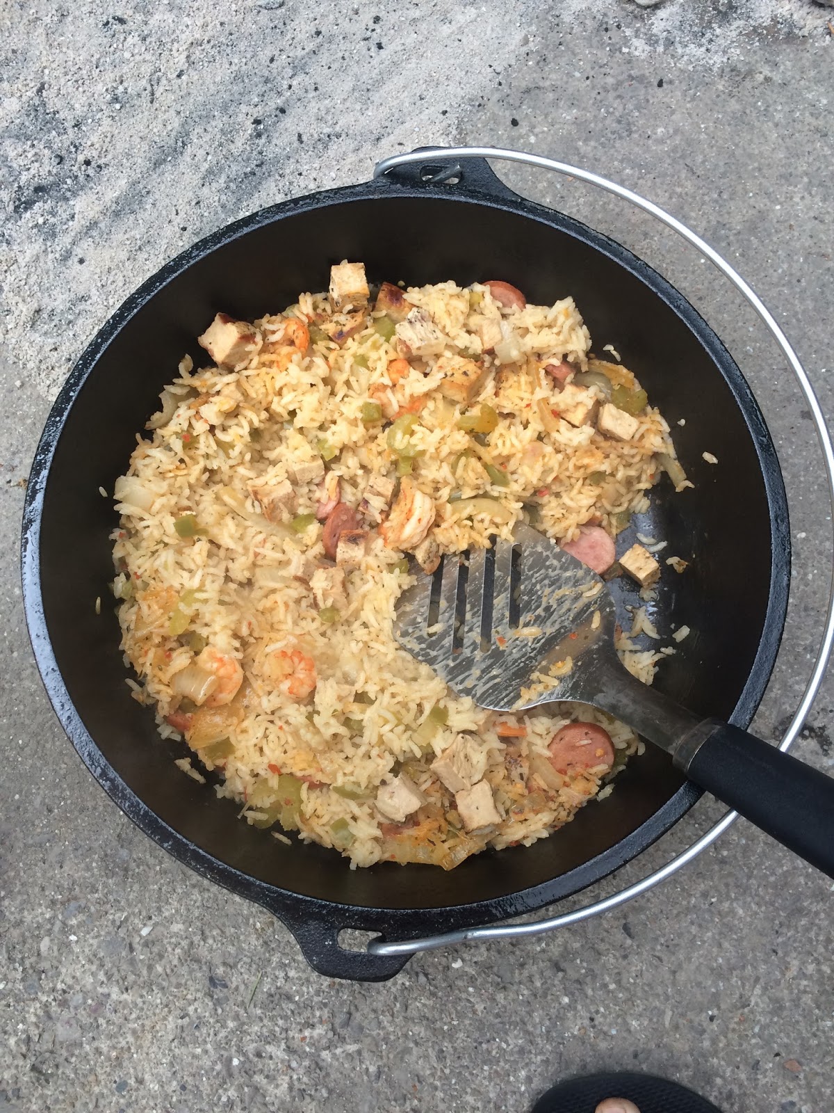 BYU Dutch Oven and Camp Cooking Cajun Jambalaya