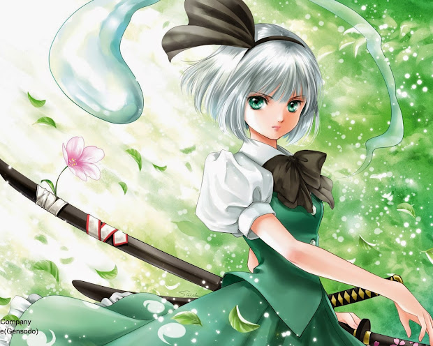 anime girl with silver hair