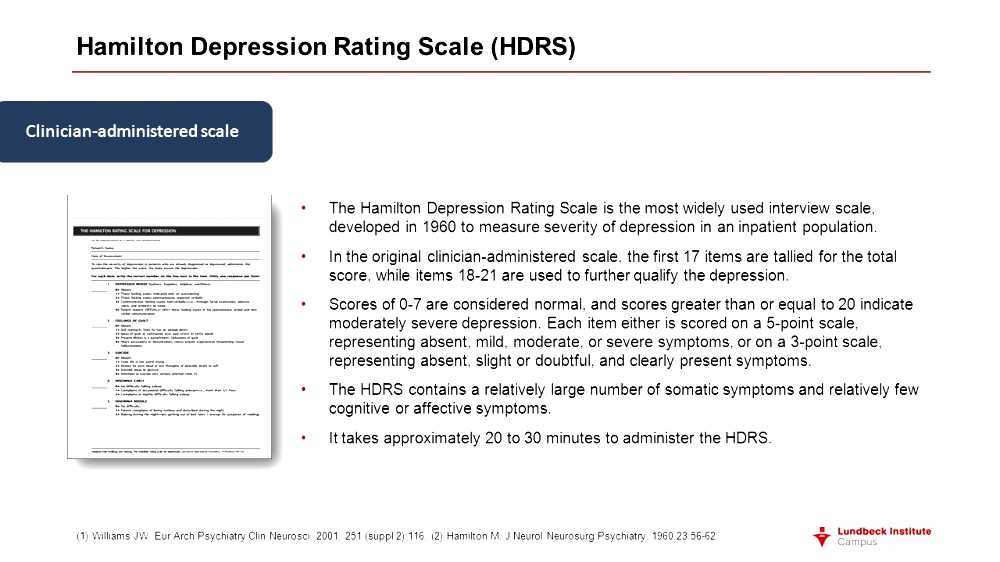 Hamilton Rating Scale for Depression