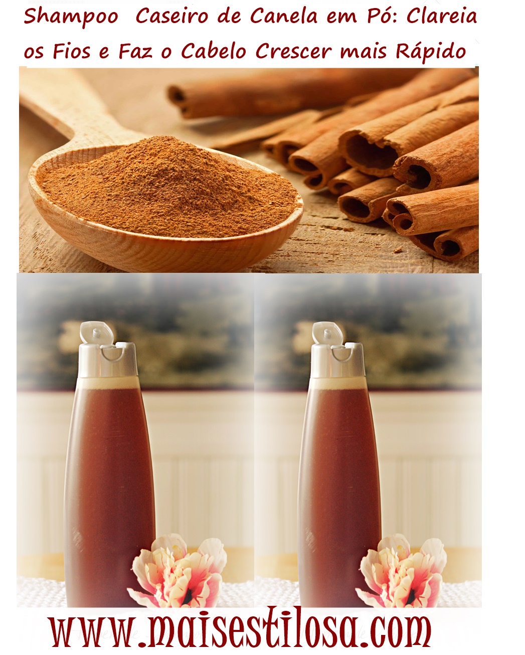 Pode colocar canela em pó no shampoo?