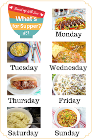 What's for Supper Sunday meal plan recipes include Instant Pot Goulash, Sheet Pan Ribs and Veggies, Cheesy Taco Soup, Crock Pot Meatball Subs, and so much more. 