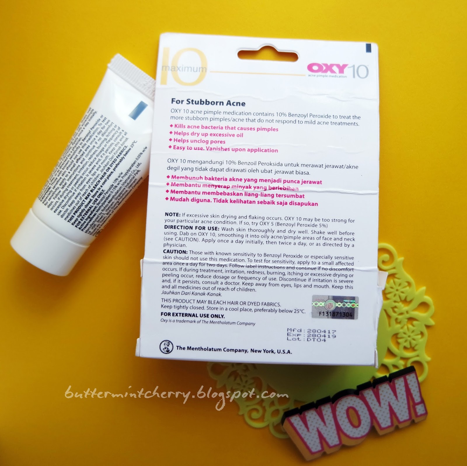 [REVIEW] OXY 10 (Acne Pimple Medication) Obat Jerawat