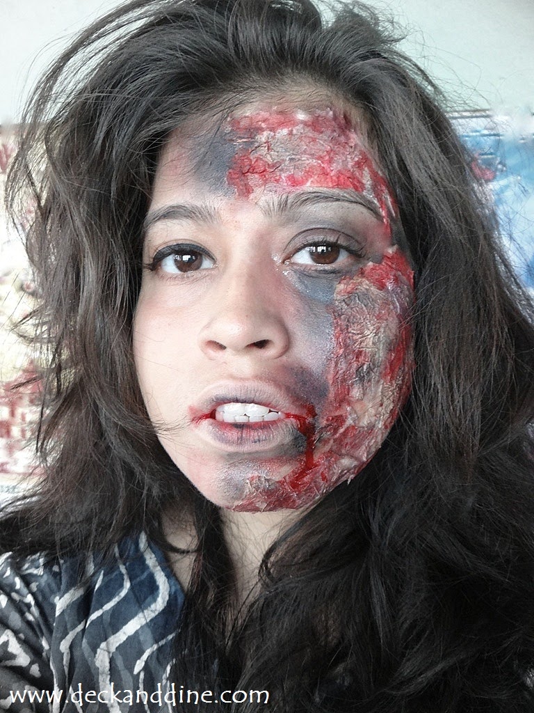 Burnt Face Halloween Makeup: Tutorial.