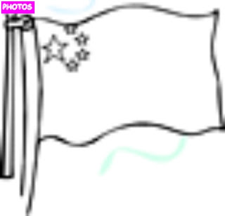 China Flag Coloring Page | China Flag