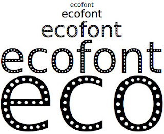 Ecofont es una tipografía agujereada que te permite ahorrar tinta en tus impresiones