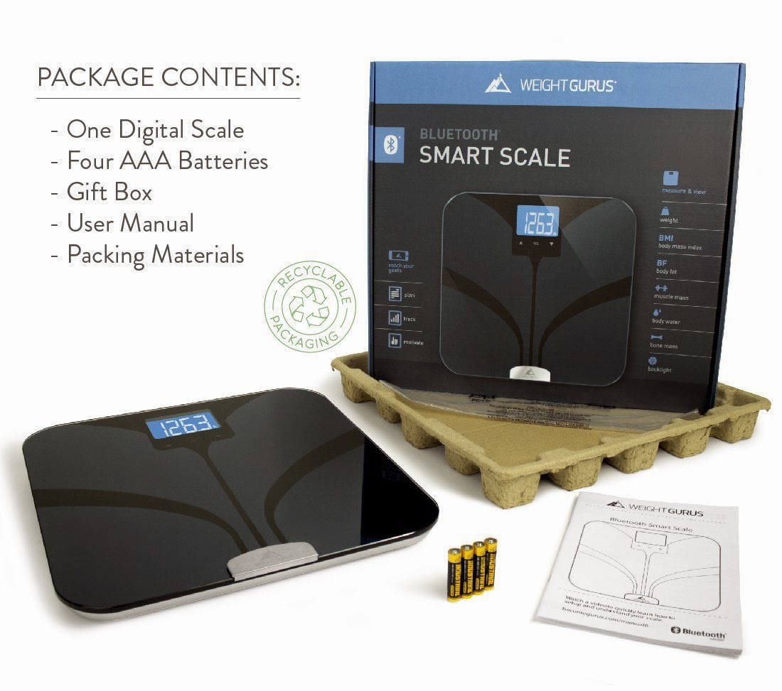 mygreatfinds: Weight Gurus Bluetooth Smart Connected Body Fat Scale By