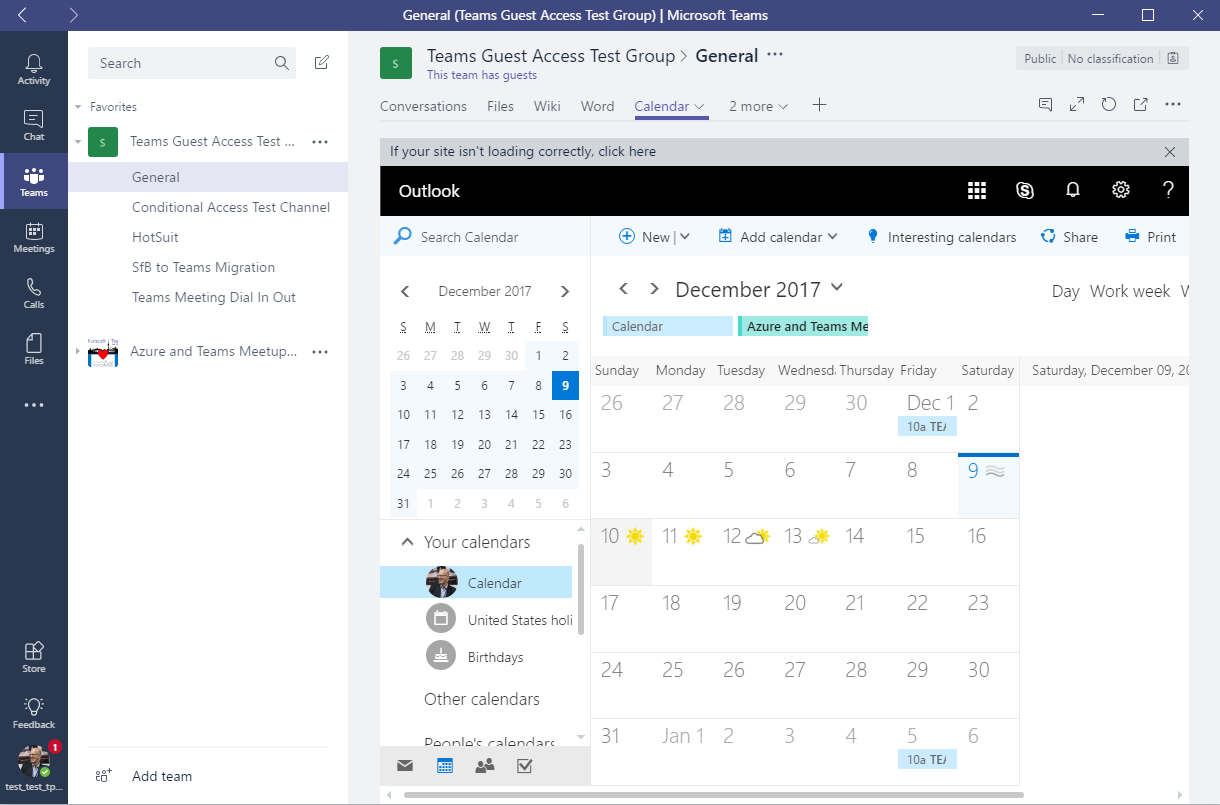Office 365 Group Calendar In Teams