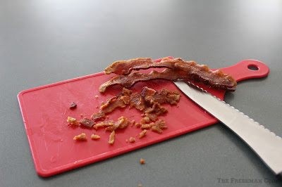 chopped, bacon, garnish