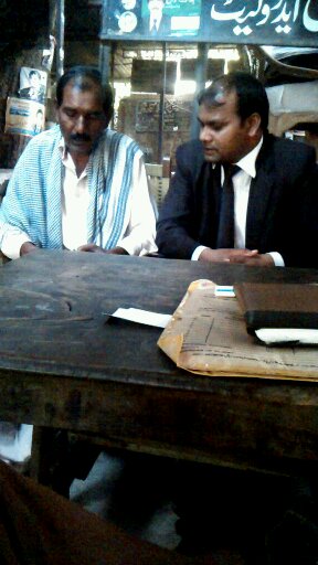 Ashiq Masih,husband of Asia Bibi,in meeting with Sardar Mushtaq Gill  HRD lawyer