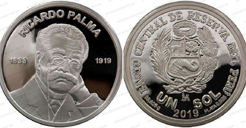 BCR lanza moneda alusiva al centenario del fallecimiento de Ricardo Palma (Circular Nº 0025-2019-BCRP) BCR lanza moneda alusiva al centenario del fallecimiento de Ricardo Palma (Circular Nº 0025-2019-BCRP)