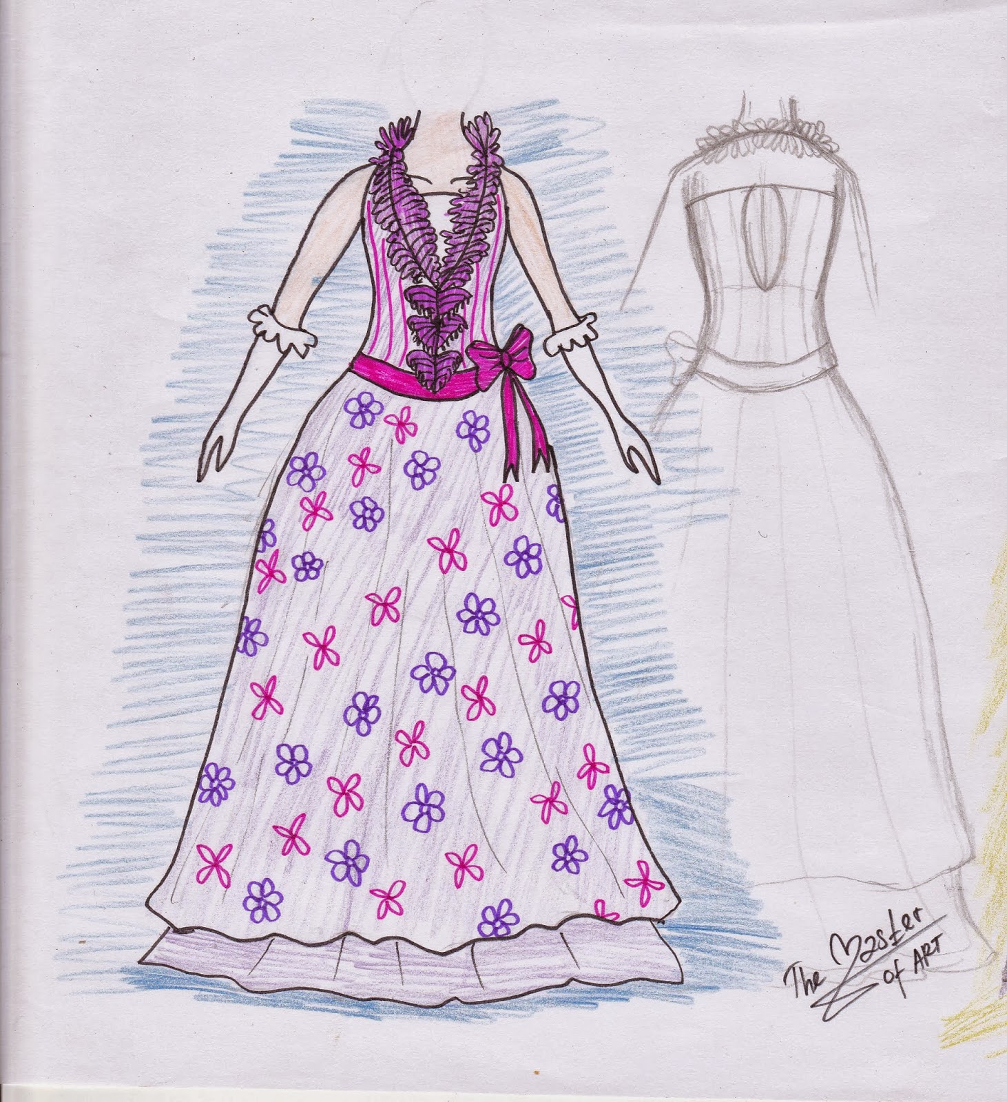 +180 Contoh Gambar Sketsa Gaun Gudangsket