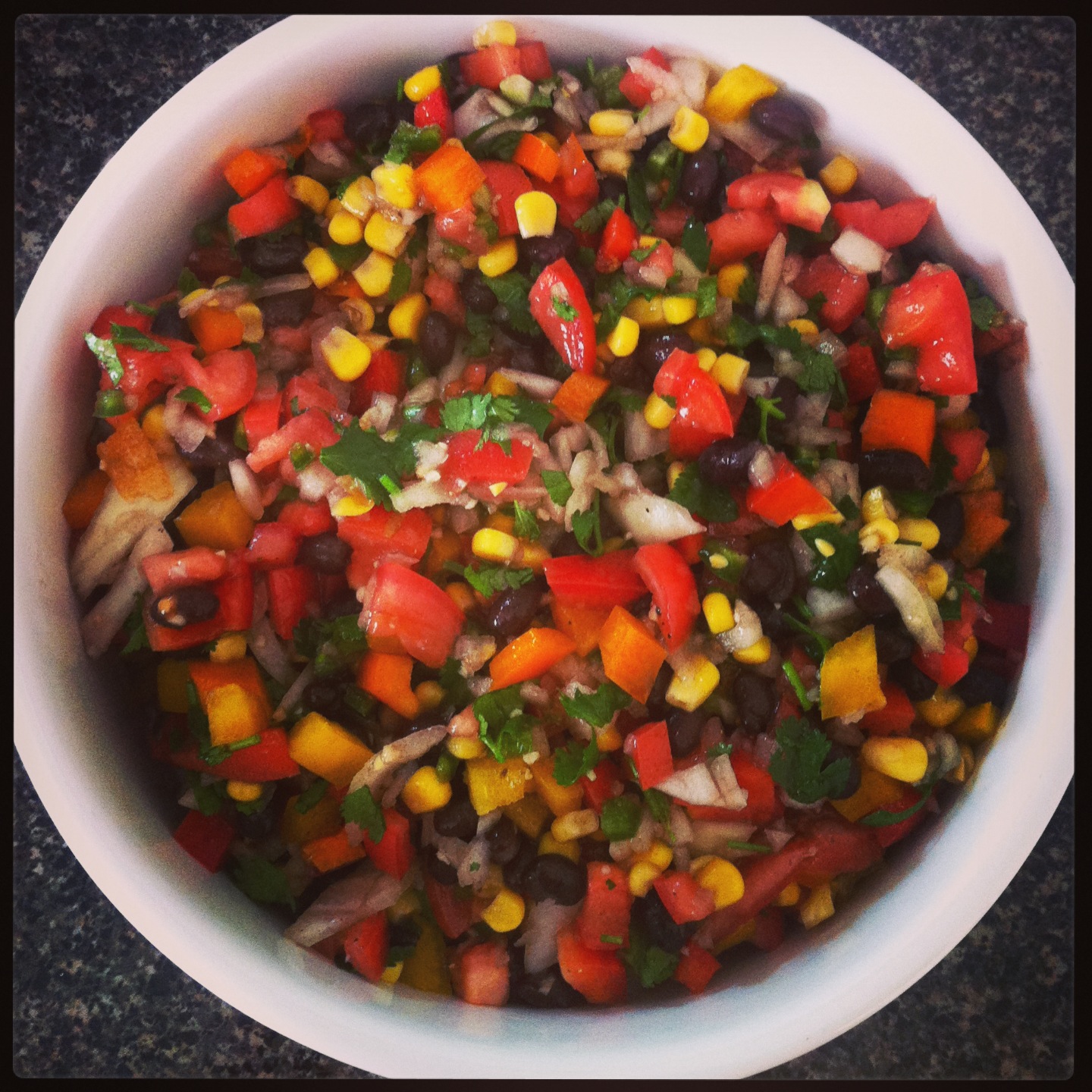 DebrasFoodTravelsandFun Cilantro, Corn, Black Bean & Pico de Gallo Salad