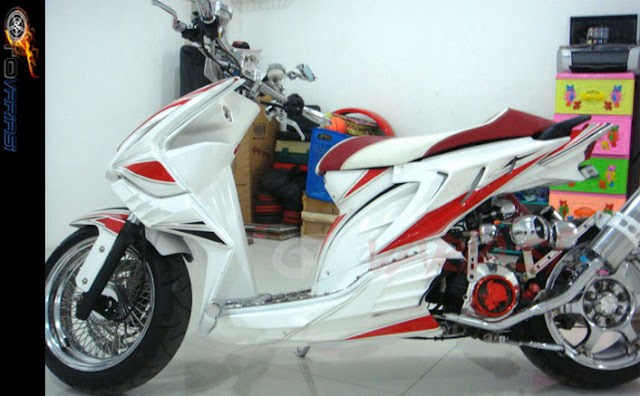 modifikasi-honda-beat-lowrider gambar modifikasi honda beat thailook