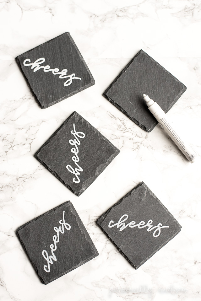 Chalkboard Style Slate Coasters Personally Andrea Chalkboard Style Slate Coasters