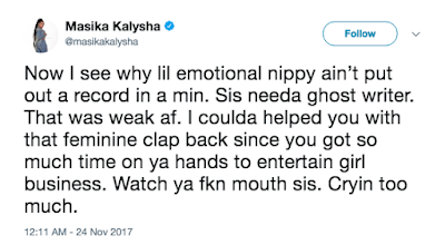 Masika Kalysha drags rapper Nipsey Hussle from hell and back for announcing his break up with Lauren London on social media