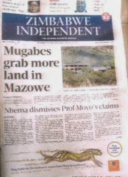 Gweru news, views, and solutions: Zimbabwe Newspaper Front Pages for