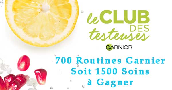 1500 Soins Garnier à gagner ! Test Produit Gratuit Test Produit Gratuit 1500 Soins Garnier à gagner
