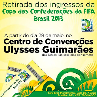 Local de retirada dos ingressos da Copa das Confederações em Brasília