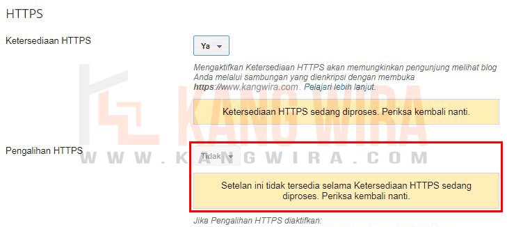 Mengalihkan HTTP ke HTTPS pada Domain TLD Blog