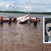 Aeronave é retirada do lago da barragem do Rio Passo Fundo
