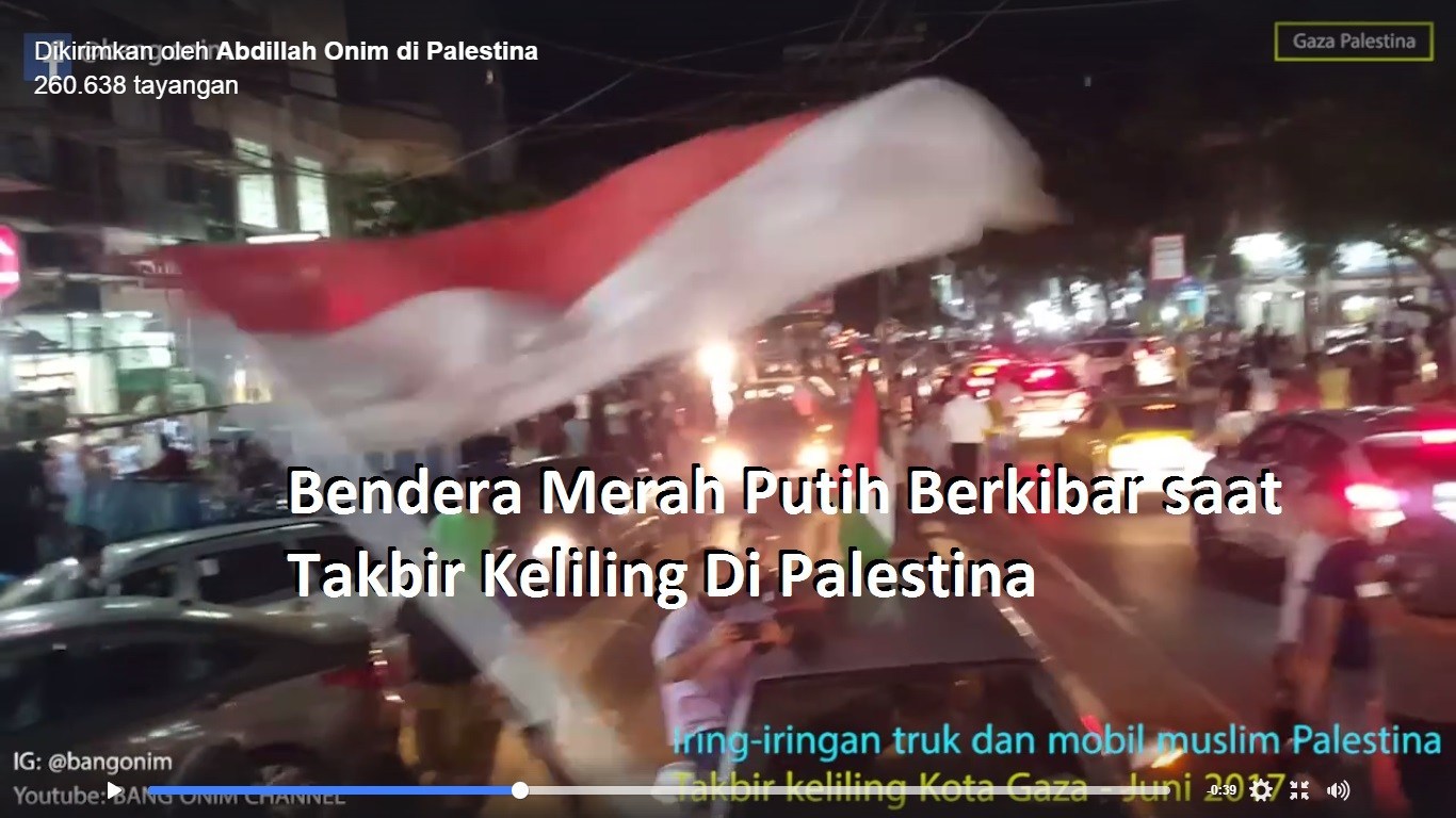 Wow Ada Bendera Merah Putih Berkibar Saat Takbir Keliling