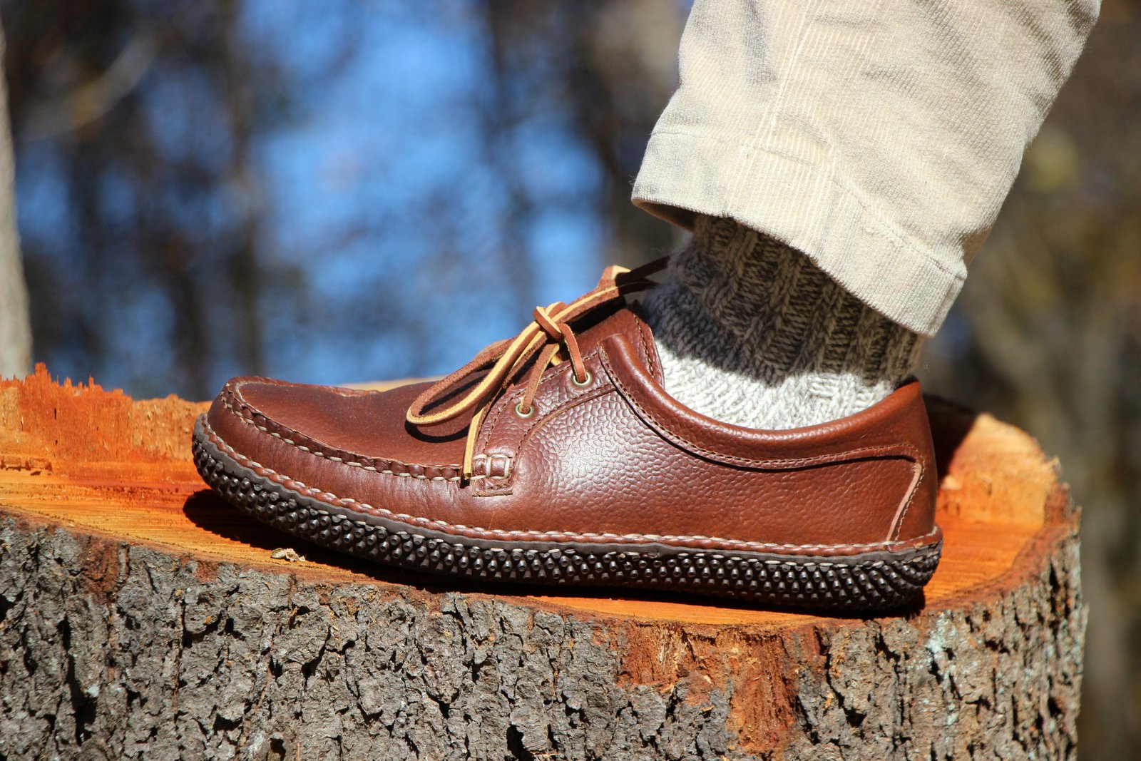 Salt Water New England The Quoddy Camp Shoe For Men Handsewn in Maine