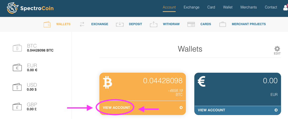 conto btc