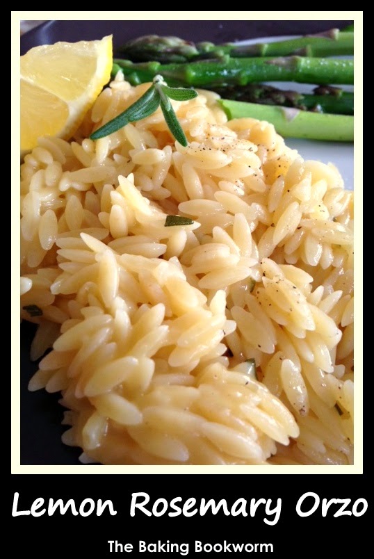 The Baking Bookworm Lemon Rosemary Orzo