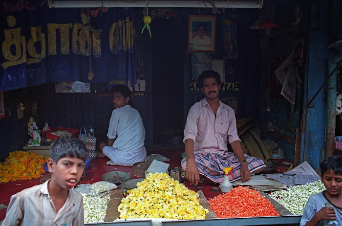 Pondichéry, Grand Bazar, © L. Gigout, 1990