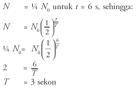 Contoh Soal Fisika Waktu Paruh