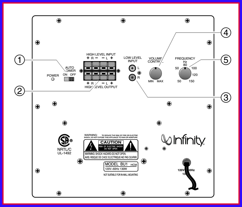 infinity bu1 subwoofer