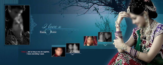 Wedding Photo Album Design 12x30 PSD Template #08 Wedding Photo Album Design
