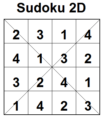 Sudoku 2D (Mini Sudoku Series #5) Solution