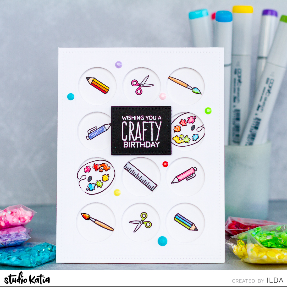 I Love Doing All Things Crafty Crafty Birthday Wishes Card done Two