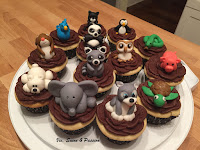 Fondant Cute Animals Cupcakes